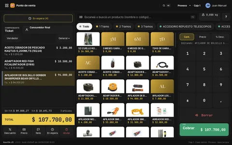 Pantalla de venta de Axerok
