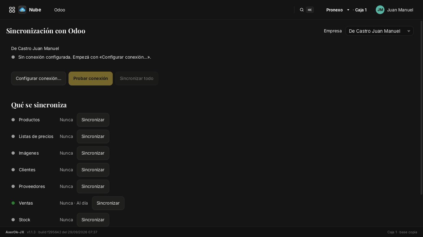 Sincronización con Odoo