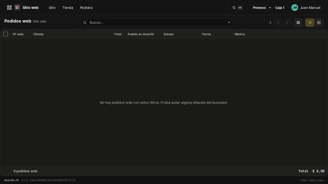 Pedidos web